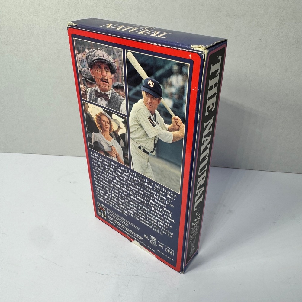 The Natural VHS Robert Redford Baseball Drama RCA Columbia Pictures PG 1984 VTG
